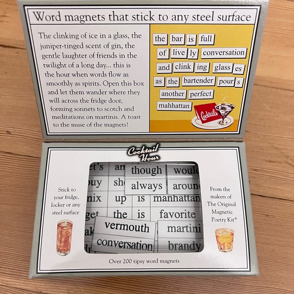 Magnetic Poetry - Cocktail Hour. Word magnets - Picture 4 of 4